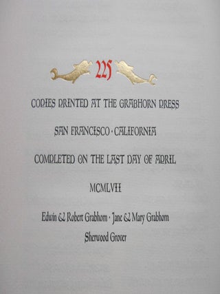 Bibliography of the Grabhorn Press, 1940-1956; With a Check-List, 1916-1940