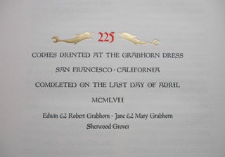 Bibliography of the Grabhorn Press, 1940-1956; With a Check-List, 1916-1940