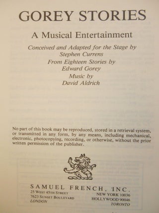 Gorey Stories, French's Musical Library