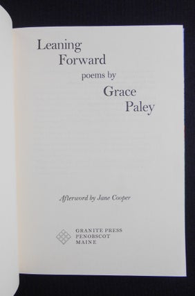 Leaning Forward, Poems by Grace Paley