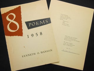 Item #16020574 Eight Poems, 1958 [8 Poems]. Kenneth O. Hanson