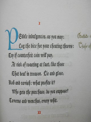 Sundry Ballades of Francois Villon