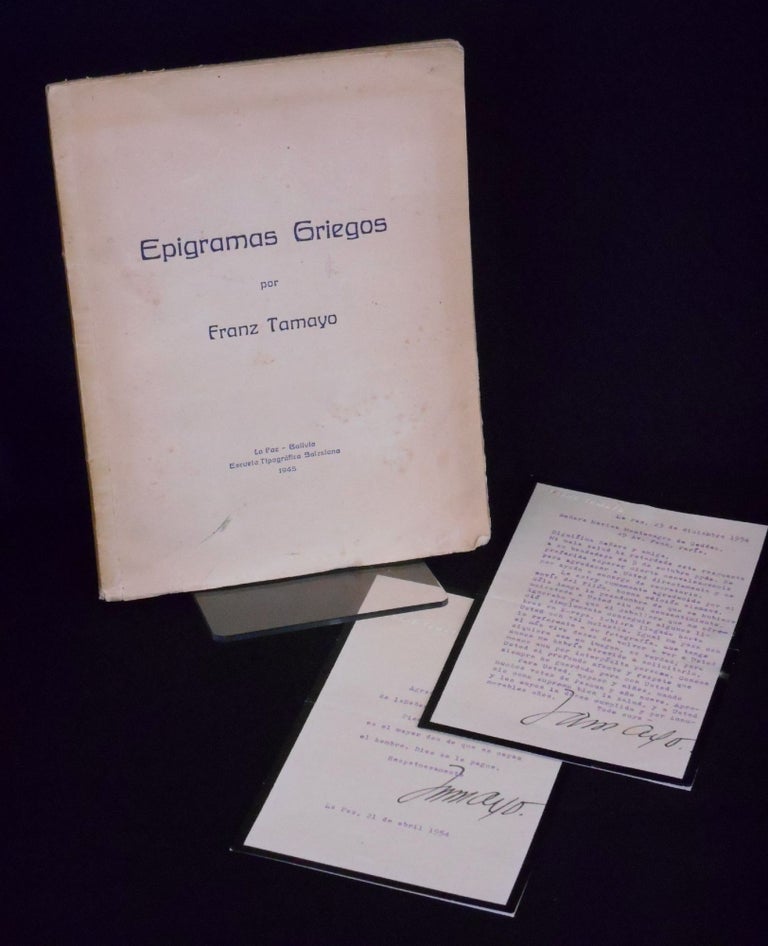 Item #17071603 Epigramas Griegos. Franz Tamayo.