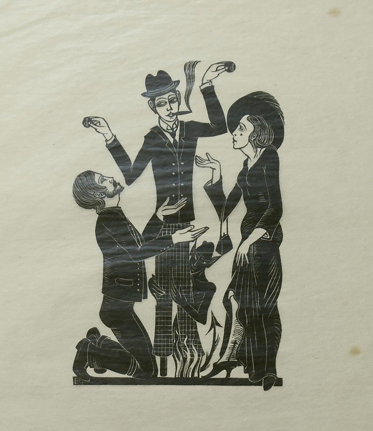Item #17083257 The Purchaser [Print on Tissue]. Eric Gill, Artist.