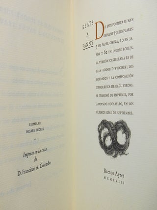 John Keats (1795-1821); "La Caballera." Coleccion de poesia. Volumen V.