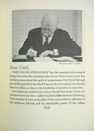 Letter to Carl Sandburg (SIGNED BY JOHN WEIGEL AND JAKE ZEITLIN); After Reading His Autobiography "Always the Young Strangers" Published on His 75th Birthday, January 6, 1953