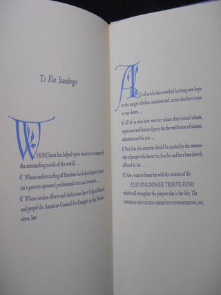 A Tribute to Else Staudinger