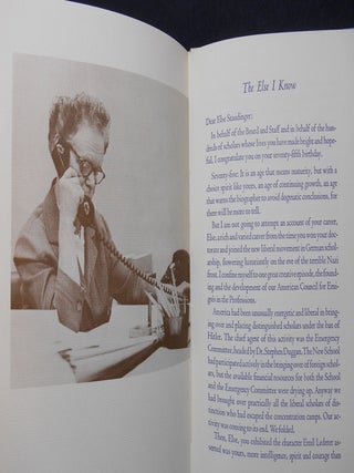 A Tribute to Else Staudinger
