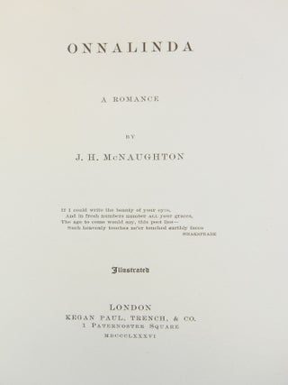 Onnalinda, A Romance