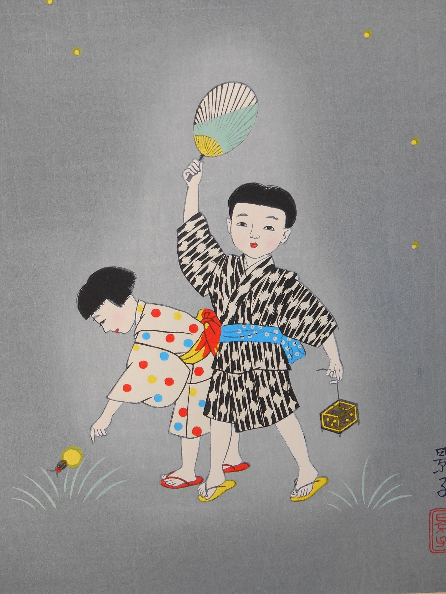 The Life of Japanese Children Wood Block Prints ; A Set of 6