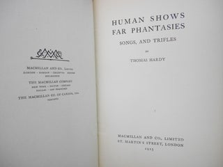 Human Shows, Far Phantasies; Songs, and Trifles