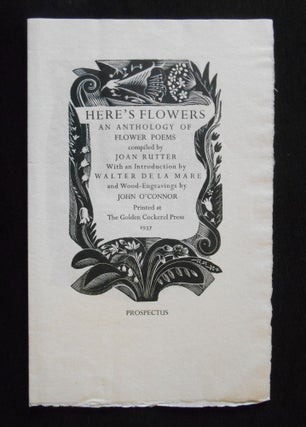 Item #18041605 [Prospectus Only] Here's Flowers; An Anthology of Flower Poems. John Rutter, John...