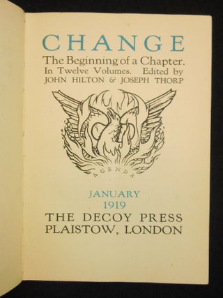 Change, The Beginning of a Chapter. In Twelve Volumes.