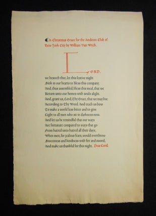 A Christmas Grace for the Andiron Club of New York City