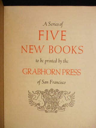 A Series of Five New Books to be printed by the Grabhorn Press of San Francisco