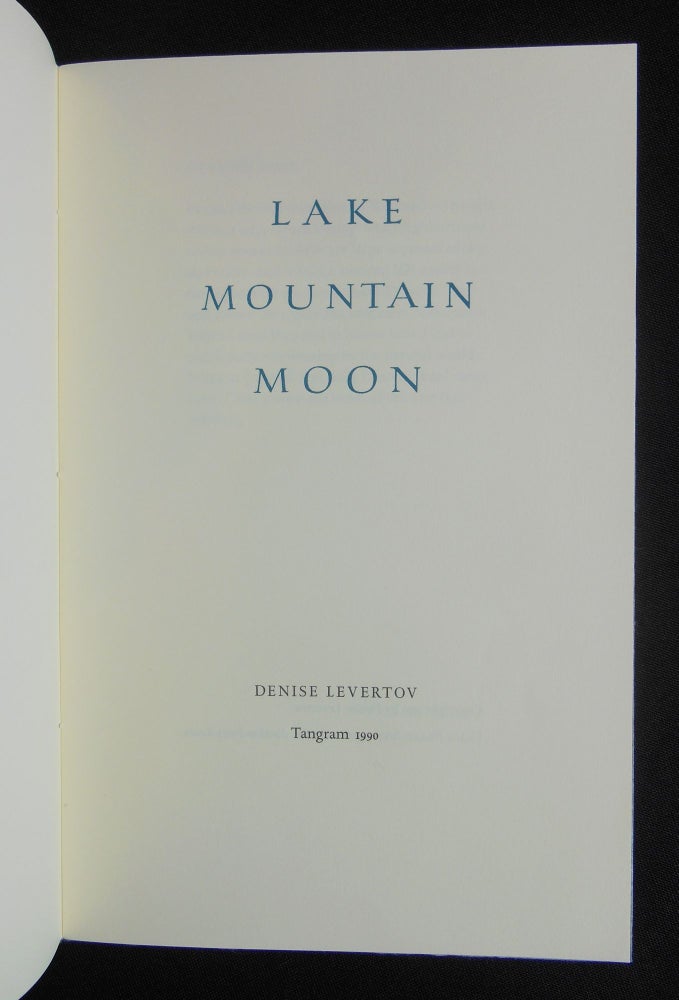 Item #19052036 Lake, Mountain, Moon. Denise Levertov.