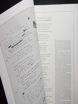 Item #19063005 Lines Written in a Copy of the Plays of Shakespeare. Roxburghe, Zamorano Clubs -...