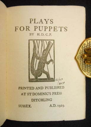 Item #19071902 Plays for Puppets. H D. C. P., Mary Dudley Short, Hilary Douglas Clarke Pepler,...