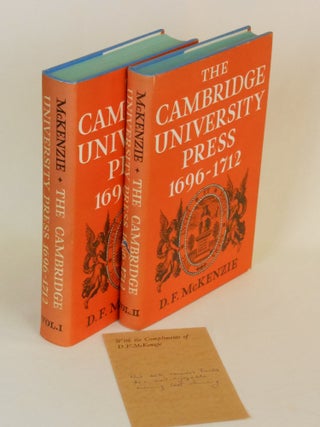 Item #19110802 The Cambridge University Press 1696-1712, A Bibliographical Study, Volumes I and...