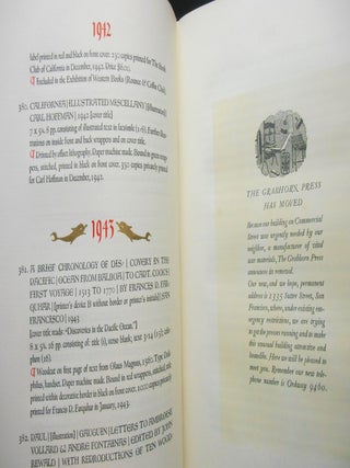 Bibliography of the Grabhorn Press, 1940-1956; With a Check-List, 1916-1940