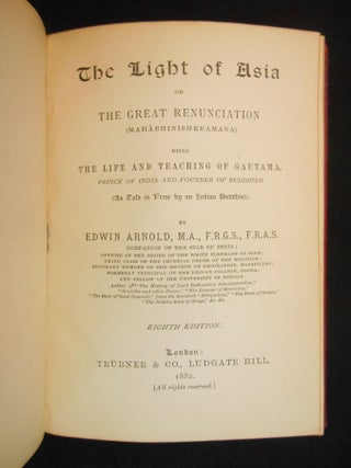 The Light of Asia; or, The Great Renunciation...