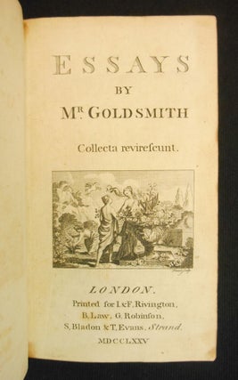 Item #210503074 Essays by Mr. Goldsmith. Goldsmith, Oliver
