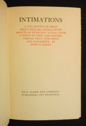 Intimations; A Collection of Brief Essays....