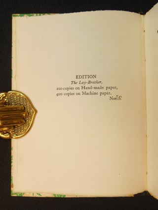 The Lay-Brother; A Short Account of the Life and Status of a Dominican Lay-Brother