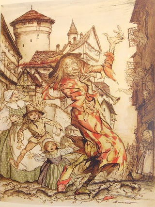 Item #21082316 The Pied Piper of Hamelin. Medieval Legend, Robert Browning, Arthur Rackham, Poem...