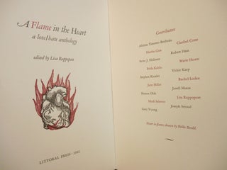 Item #21120820 A Flame in the Heart; a love / hate anthology. Lisa Rappoport, Claribel Cone...