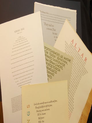Item #22032203 Shaped Poetry. Multiple, Glenn Todd, Andrew Hoyem, Notes