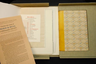Twenty-One Years of Bird & Bull; A Bibliography, 1958-1979