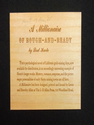 A Millionaire of Rough-and-Ready