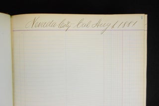[Ledger of the Citizen's Bank of Nevada City, California, August 1881 to June 1883]