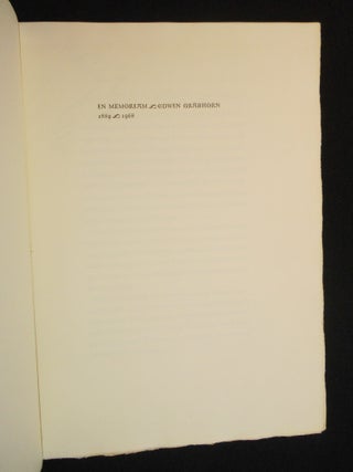 In Memoriam, Edwin Grabhorn, 1889-1968 [Roxburghe Club Keepsake]