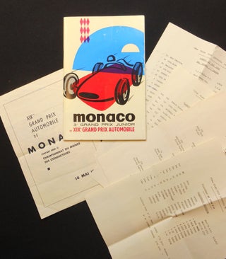 Item #23101002 1961 Monaco Grand Prix Program [and related ephemera