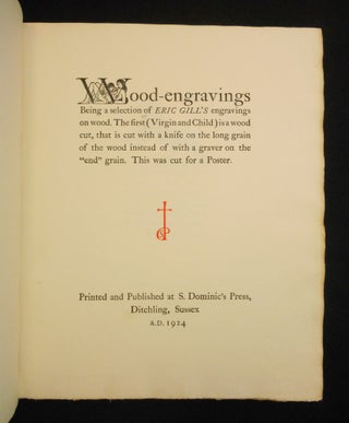 Wood-engravings; Being a selection of Eric Gill's engravings on wood...