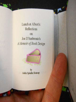 Lunch at Albert's: Reflections on Joe D'Ambrosio's "A Memoir of Book Design"