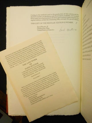 Life Work of Dard Hunter; A Progressive Illustrated Assemblage of His Works as Artist, Craftsman, Author, Papermaker, and Printer