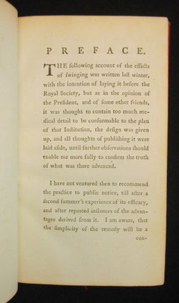 An Account of the Effects of Swinging; Employed as a Remedy in the Pulmonary Consumption and Hectic Fever