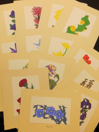 Item #25020109 New Mexico Wildflowers; A Suite of Fourteen Linoleum Block Prints. Phyllis Hughes,...