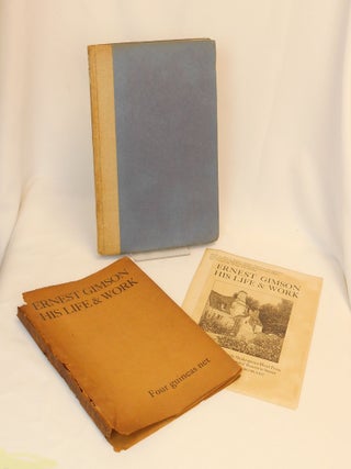 Ernest Gimson, His Life & Work; [Association Copy: Rainforth Armitage Walker]