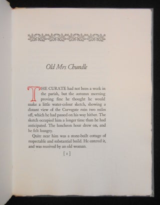 Old Mrs. Chundle; A Short Story...