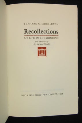 Recollections, My Life in Bookbinding