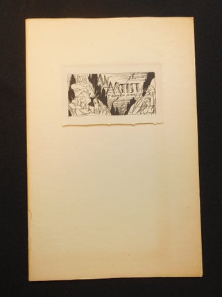 An Artist; With a Note by the Author Concerning the Poem...
