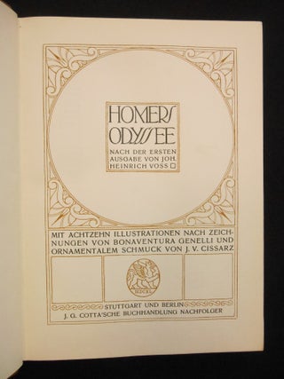 Homers Odyssee; Nach der Ersten Ausgabe von Joh. Heinrich Voss ["After the First Edition by Joh. Heinrich Voss"]