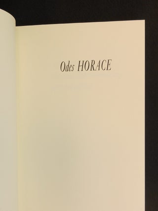 Odes Horace [with] The Continuity of Horace