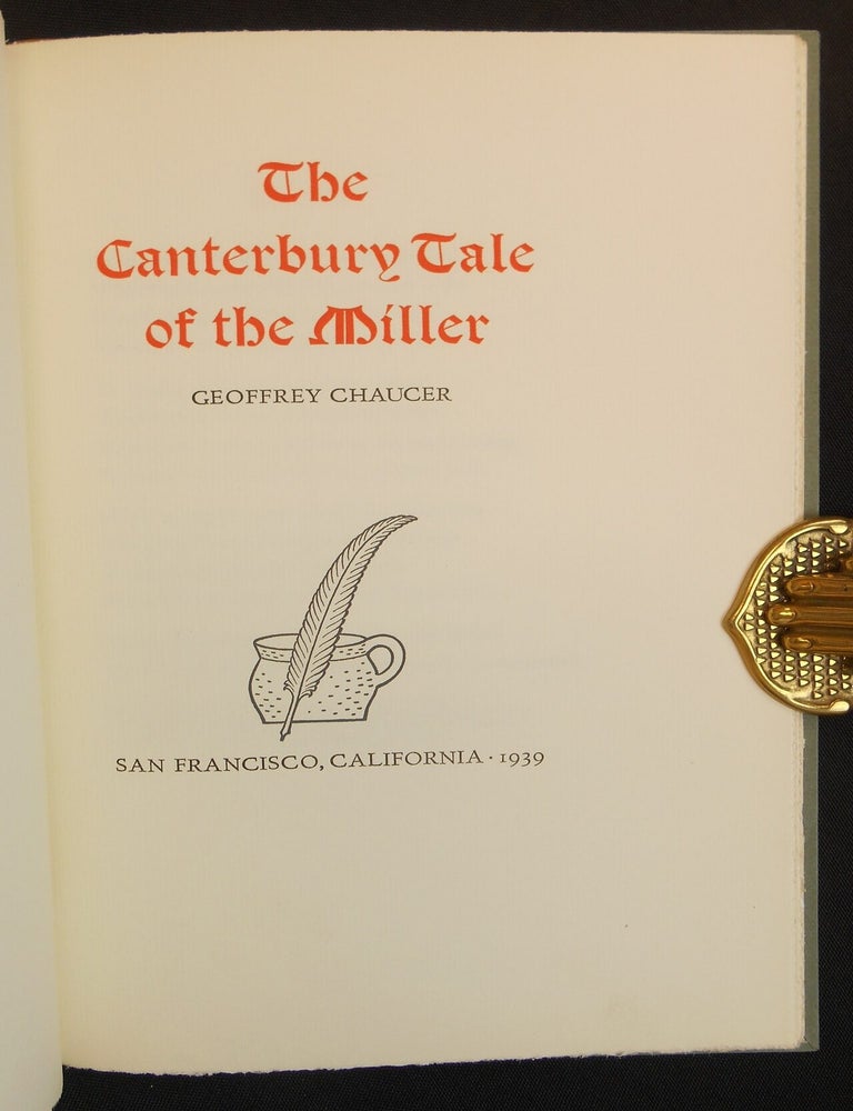 Item #260827010 The Canterbury Tale of the Miller. Geoffrey Chaucer, Paul Q. Forster, Decorations.