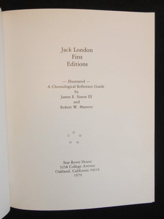 Jack London First Editions