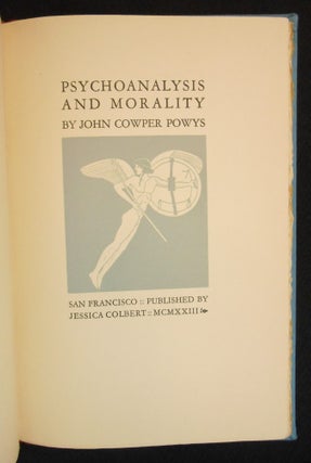 Item #260827021 Psychoanalysis and Morality. John Cowper Powys